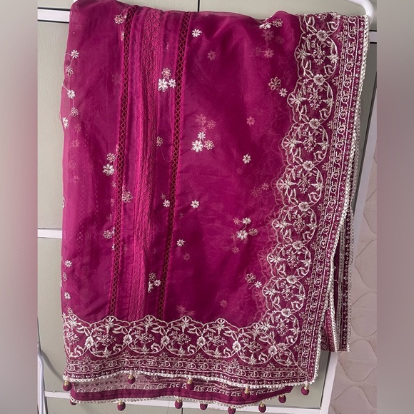 Suffuse Maroon Embroidered Women's Dress - Picture 5 of 6